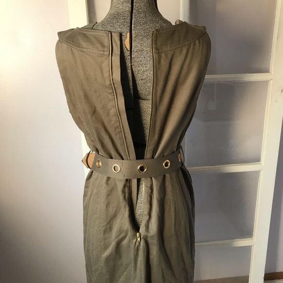Milly of New York olive green belted dress - Picture 6 of 8